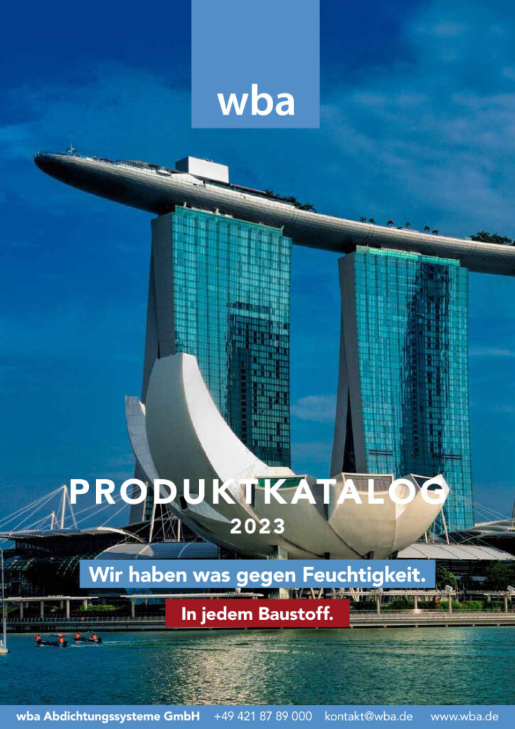Titelseite des wba Produktkatalog 2023